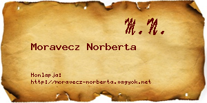Moravecz Norberta névjegykártya